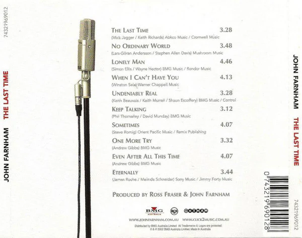 John Farnham - The Last Time (CD, Album) - Image 2