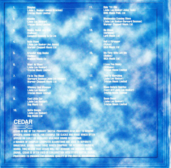 John Lee Hooker - Blues Is My Favourite Colour (CD, Comp) - Image 5