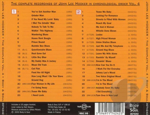 John Lee Hooker - The Complete John Lee Hooker, Vol. 4, Detroit 1950 - 51 (2xCD, Comp) - Image 2