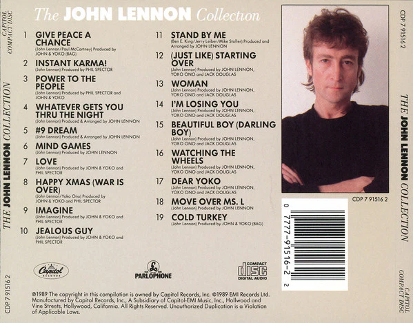 John Lennon - The John Lennon Collection (CD, Comp) - Image 2