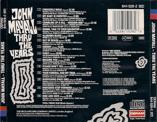 John Mayall - Thru The Years (CD, Comp, RE, RM) - Image 2