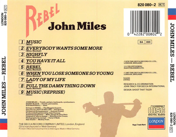 John Miles - Rebel (CD, Album) - Image 2