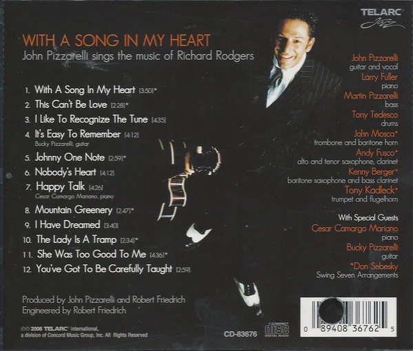John Pizzarelli - With A Song In My Heart (CD, Album, DSD) - Image 2