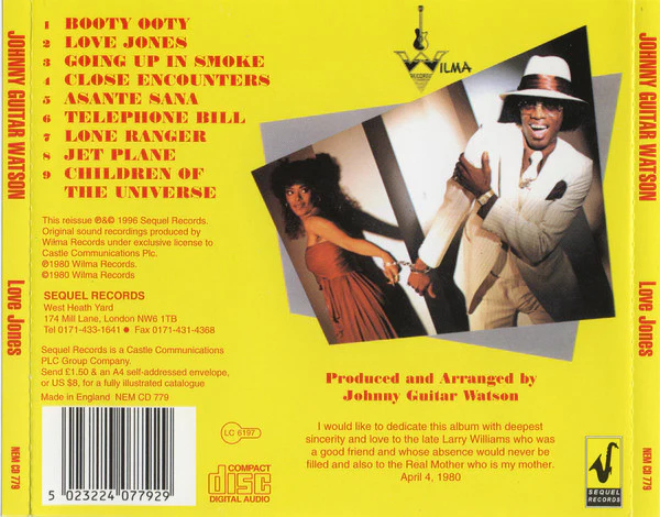 Johnny Guitar Watson - Love Jones (CD, Album, RM) - Image 5