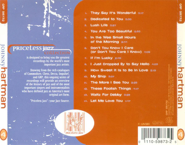 Johnny Hartman - Priceless Jazz Collection (CD, Comp) - Image 2