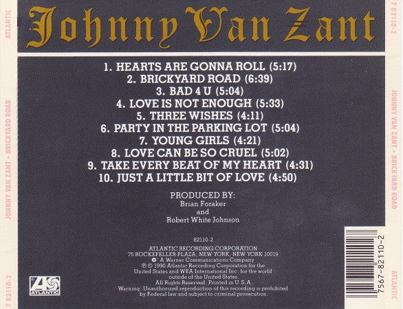 Johnny Van Zant - Brickyard Road (CD, Album) - Image 2