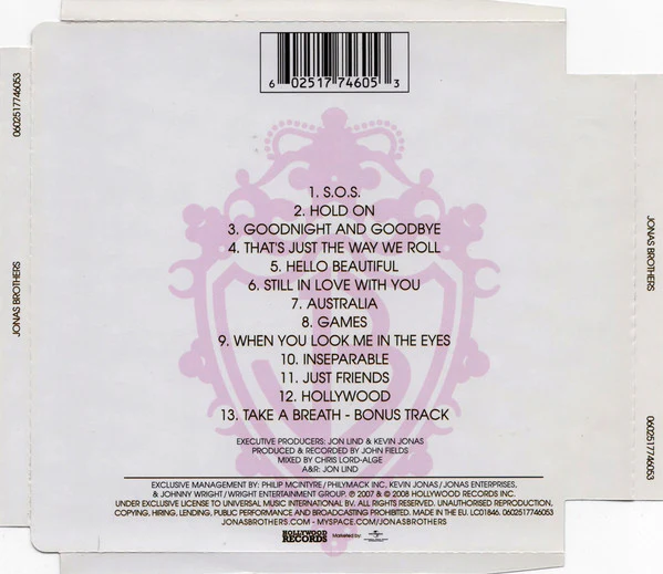 Jonas Brothers - Jonas Brothers (CD, Album, Enh, Sup) - Image 2