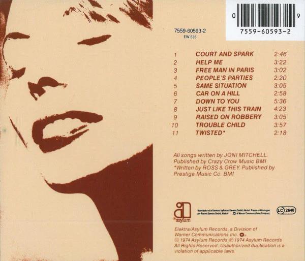 Joni Mitchell - Court And Spark (CD, Album, RP) - Image 2