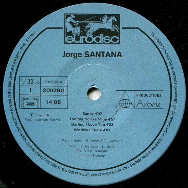 Jorge Santana - Jorge Santana (LP, Album) - Image 3