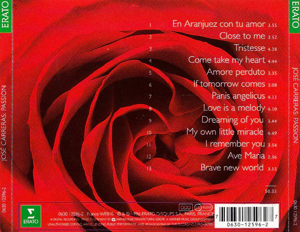 José Carreras - Passion (CD, Album) - Image 2
