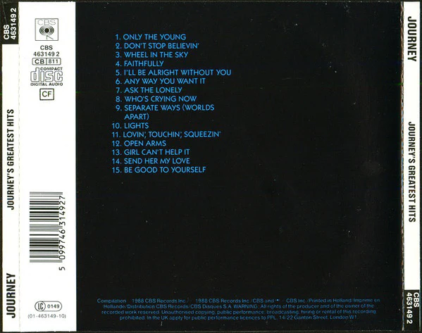 Journey - Greatest Hits (CD, Comp, RM) - Image 4