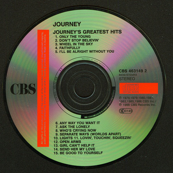 Journey - Greatest Hits (CD, Comp, RM) - Image 5