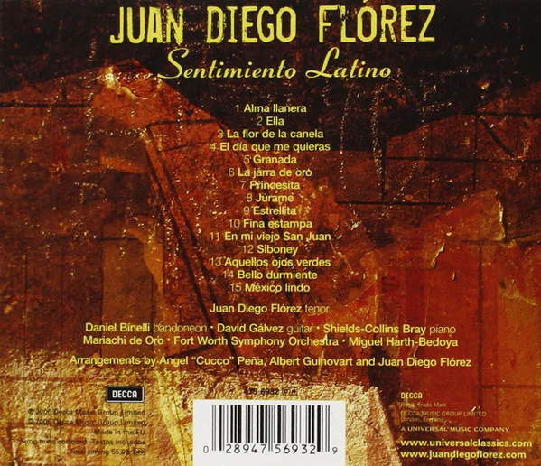 Juan Diego Florez - Sentimiento Latino (CD, Album) - Image 2