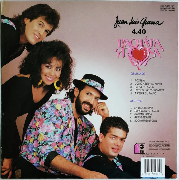 Juan Luis Guerra 4.40 - Bachata Rosa (LP, Album) - Image 2