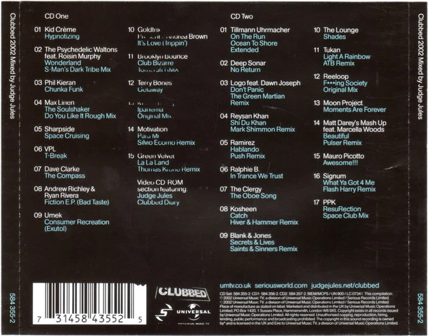 Judge Jules - Clubbed 2002 (2xCD, Comp, Enh, Mixed) - Image 4