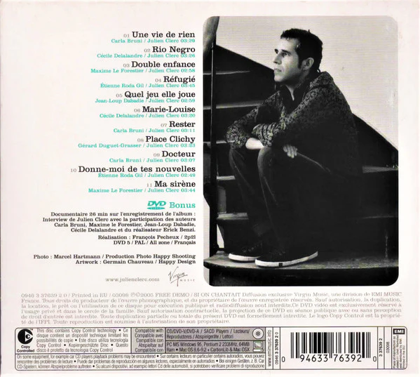 Julien Clerc - Double Enfance (CD, Album, Copy Prot. + DVD-V, S/Edition, PAL) - Image 2