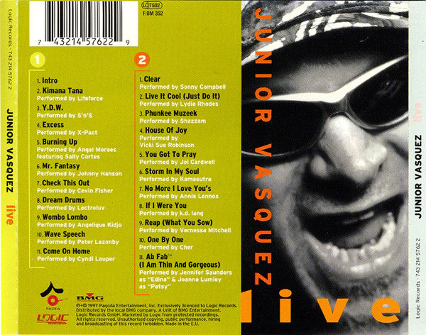 Junior Vasquez - Live (Vol. 1) (2xCD, Comp, Mixed) - Image 3