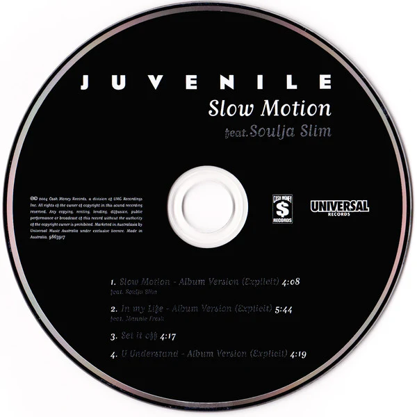 Juvenile (2) Feat. Soulja Slim - Slow Motion (CD, Single, Promo) - Image 5