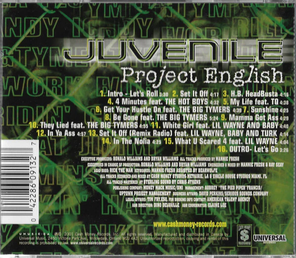 Juvenile  - Project English (CD, Album) - Image 2