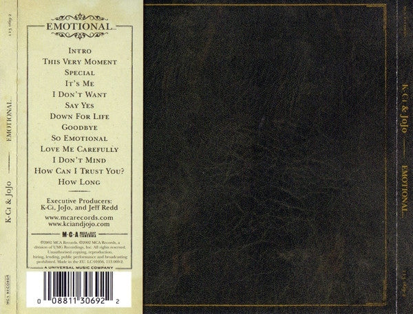 K-Ci & JoJo - Emotional (CD, Album) - Image 2