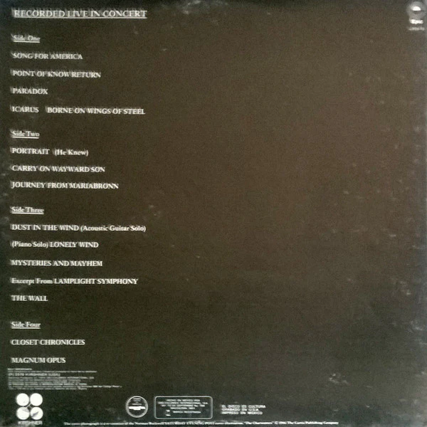 Kansas (2) - Two For The Show = Dos Para La Funcion (2xLP, Album) - Image 2