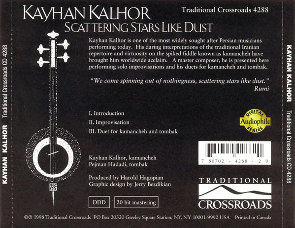Kayhan Kalhor - Scattering Stars Like Dust (CD, Album) - Image 3