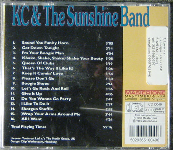 KC And The Sunshine Band* - KC & The Sunshine Band (CD, Comp, RE) - Image 4