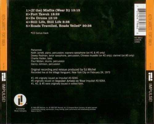 Keith Jarrett - Fort Yawuh (CD, Album, RE, RM) - Image 2