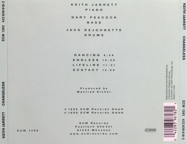 Keith Jarrett Trio - Changeless (CD, Album, RE) - Image 4