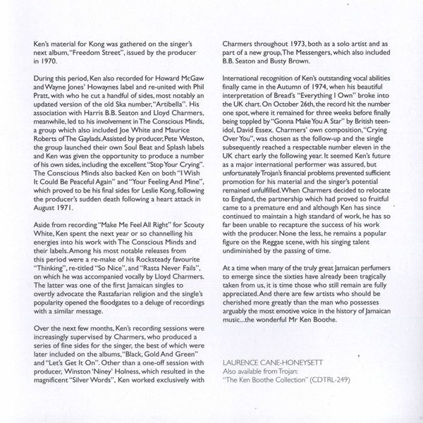 Ken Boothe - Everything I Own (CD, Comp) - Image 3