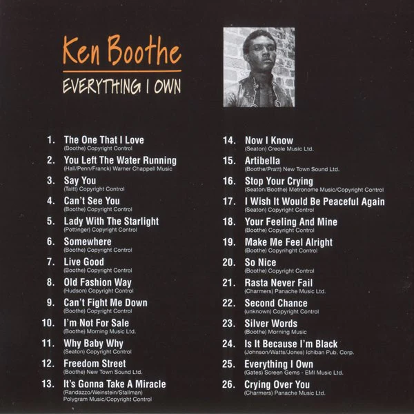 Ken Boothe - Everything I Own (CD, Comp) - Image 4