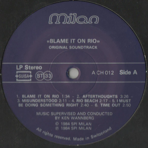 Ken Wannberg - Blame It On Rio (LP) - Image 3
