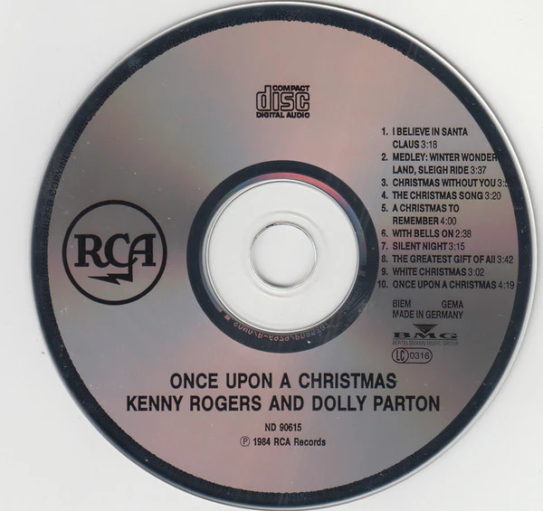 Kenny* & Dolly* - Once Upon A Christmas (CD, Album, RE) - Image 3