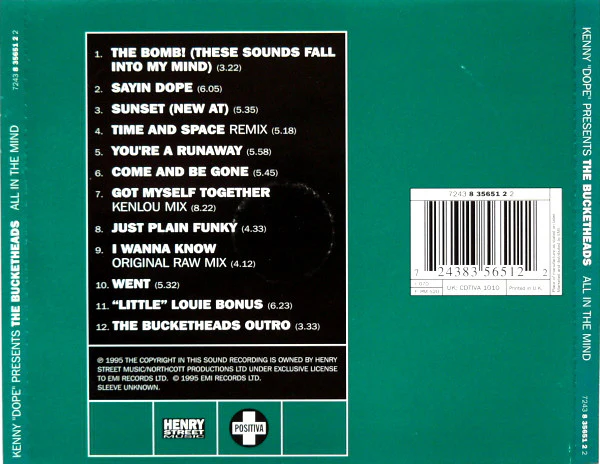 Kenny "Dope"* Presents The Bucketheads - All In The Mind (CD, Album) - Image 2