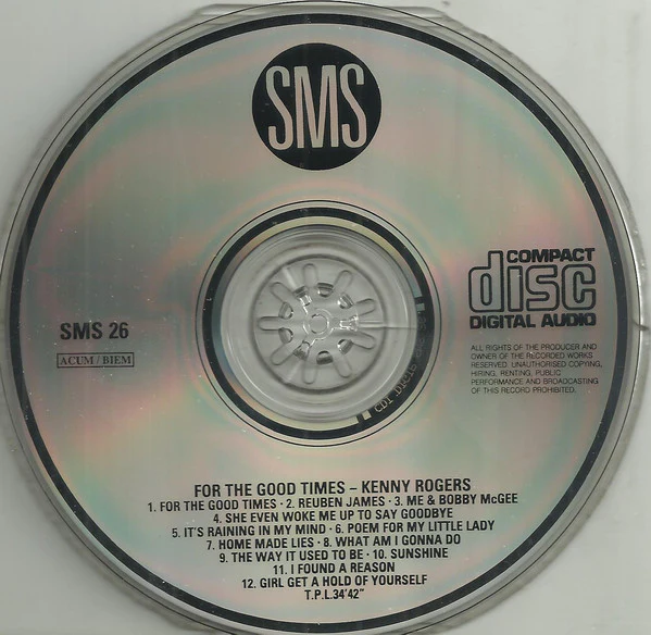 Kenny Rogers - For The Good Times (CD, Comp) - Image 3