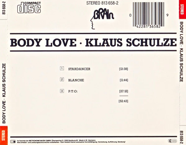 Klaus Schulze - Body Love (CD, Album) - Image 2