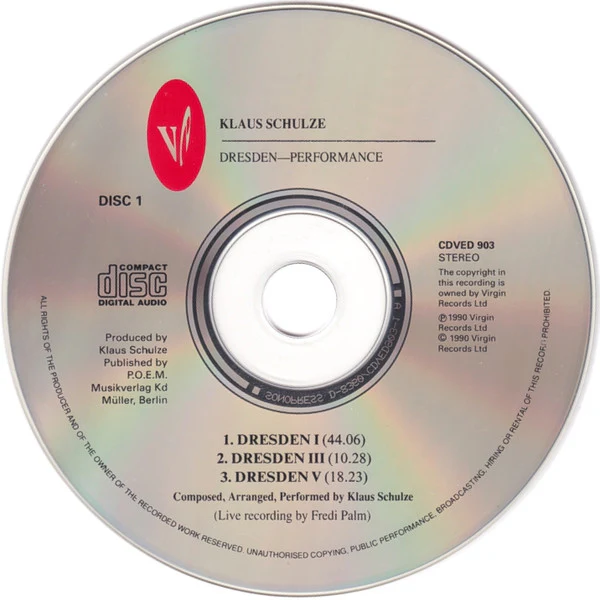 Klaus Schulze - The Dresden Performance (2xCD, Album, RP) - Image 3