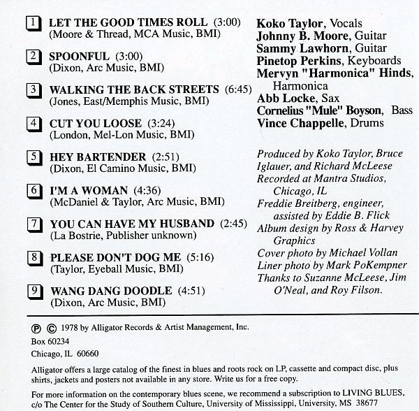 Koko Taylor - The Earthshaker (CD, Album, RE) - Image 3