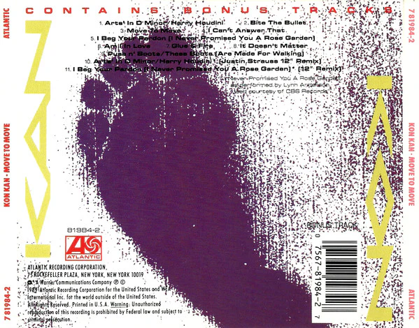 Kon Kan - Move To Move (CD, Album) - Image 2