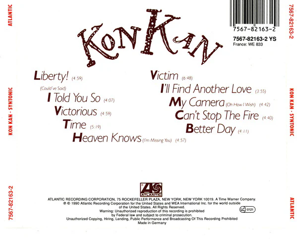 Kon Kan - Syntonic (CD, Album) - Image 2