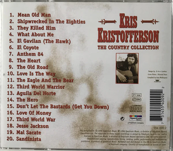 Kris Kristofferson - The Country Collection (20 Classic Recordings) (CD, Comp, RE) - Image 4