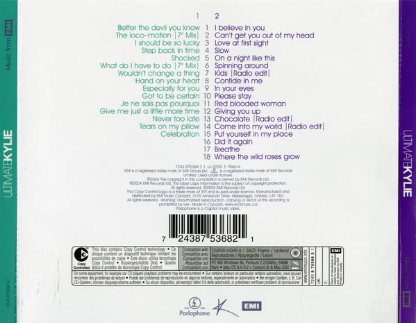 Kylie* - Ultimate Kylie (2xCD, Comp, Copy Prot.) - Image 3