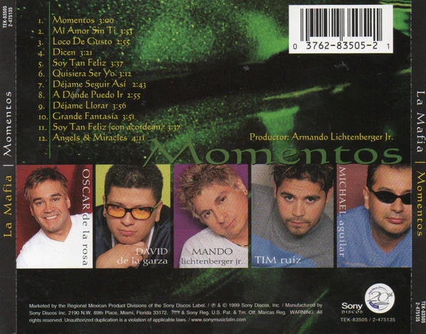 La Mafia - Momentos (CD, Album) - Image 3