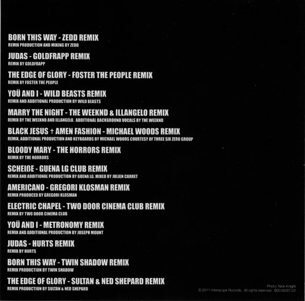Lady Gaga - Born This Way - The Remix (CD, Comp) - Image 2