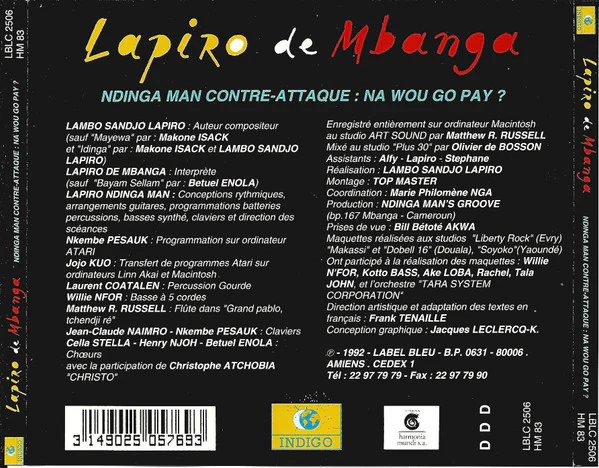 Lapiro De M'Banga - Ndinga Man Contre-attaque: Na Wou Go Pay? (CD, Album) - Image 3