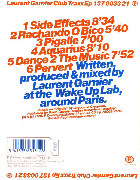 Laurent Garnier - Club Traxx EP (CD, EP) - Image 4