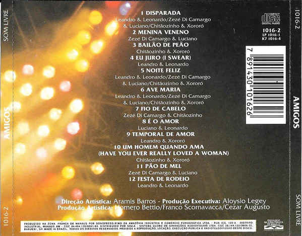 Leandro & Leonardo, Chitãozinho & Xororó, Zezé Di Camargo & Luciano - Amigos  (CD, Album) - Image 3