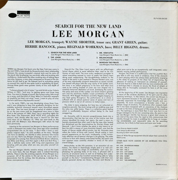 Lee Morgan - Search For The New Land (LP, Album, RE) - Image 2