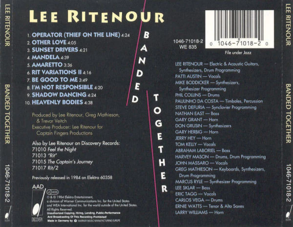 Lee Ritenour - Banded Together (CD, Album) - Image 2