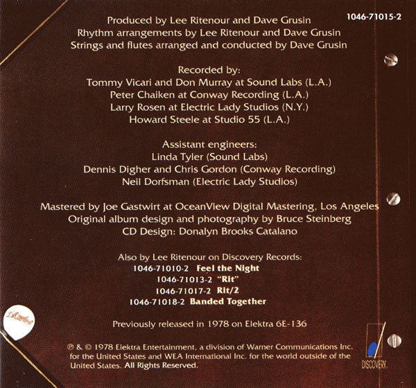 Lee Ritenour - The Captain's Journey (CD, Album) - Image 2